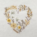 Kit Broderie - Coeur n°8 Soleil d'Or - Toile Imprimée