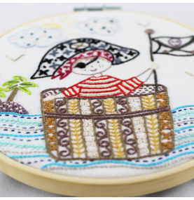 Kit Broderie "SOS Pirate en Détresse"