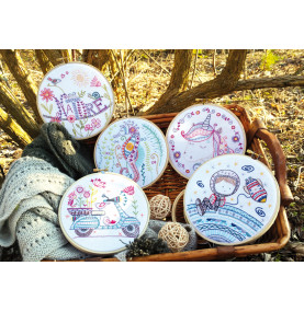 Kit Broderie "Balade à Scooter"