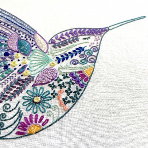 Kit Broderie "Envole-Toi Joli Colibri" - Kit Complet