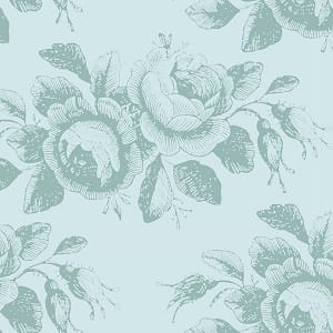 Tissu Patchwork Tilda Old Roses, Mary Teal, Coupon