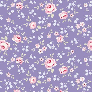 Tissu Patchwork Tilda Old Roses, Eliza Bleu