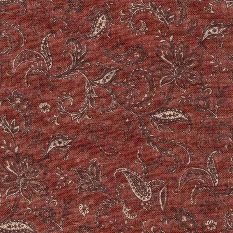 Tissu Japonais Nara Homespun Cachemire Rouge, Coupon
