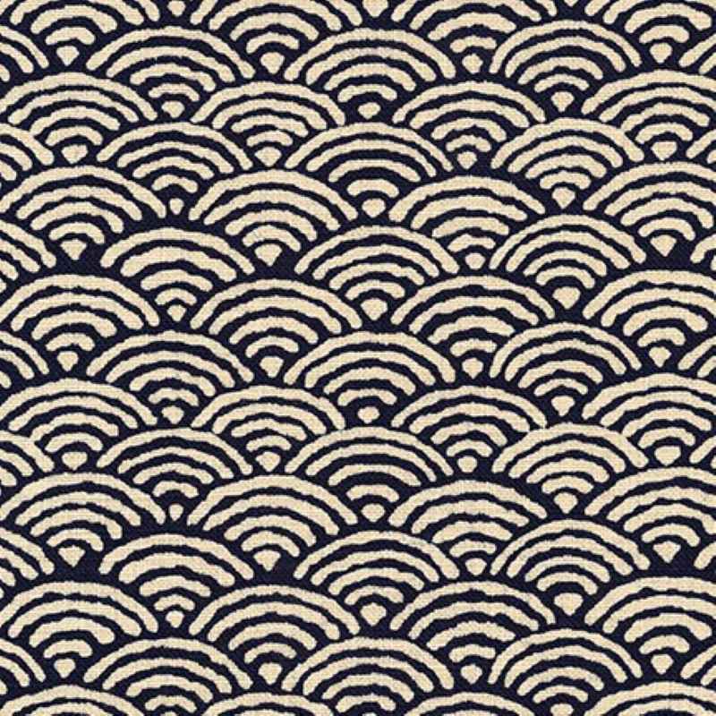 Tissu Japonais Nara Homespun Eventail Indigo