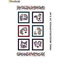 Tissu Patchwork Dog on It, Panneau Fond Blanc