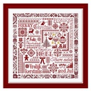 Modèle Points Comptés - Red Christmas