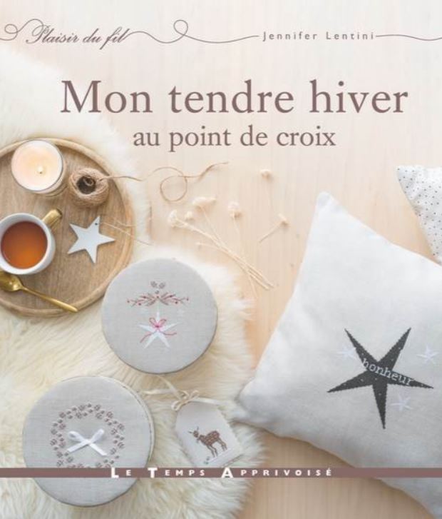 Livre Broderie "Mon Tendre Hiver au Point de Croix" de Jennifer Lentini