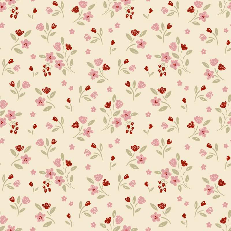 Tissu Patchwork Cosy House "Apple Blossom Blush"