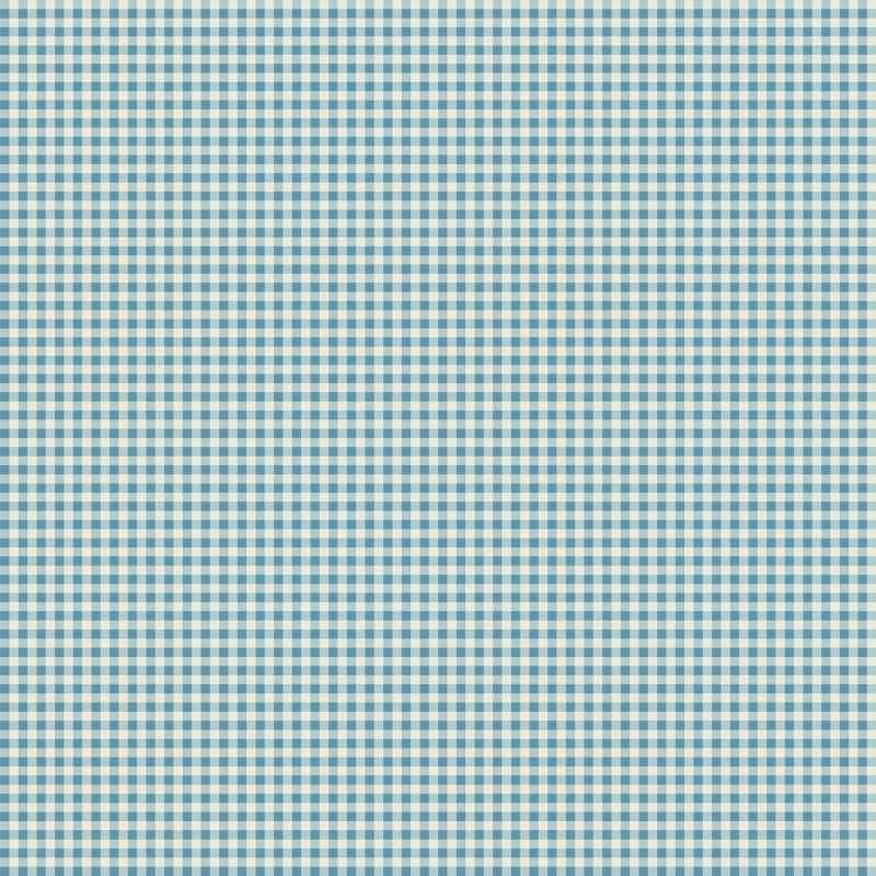 Tissu Patchwork Cosy House "Petite Gingham Chambray", Coupon