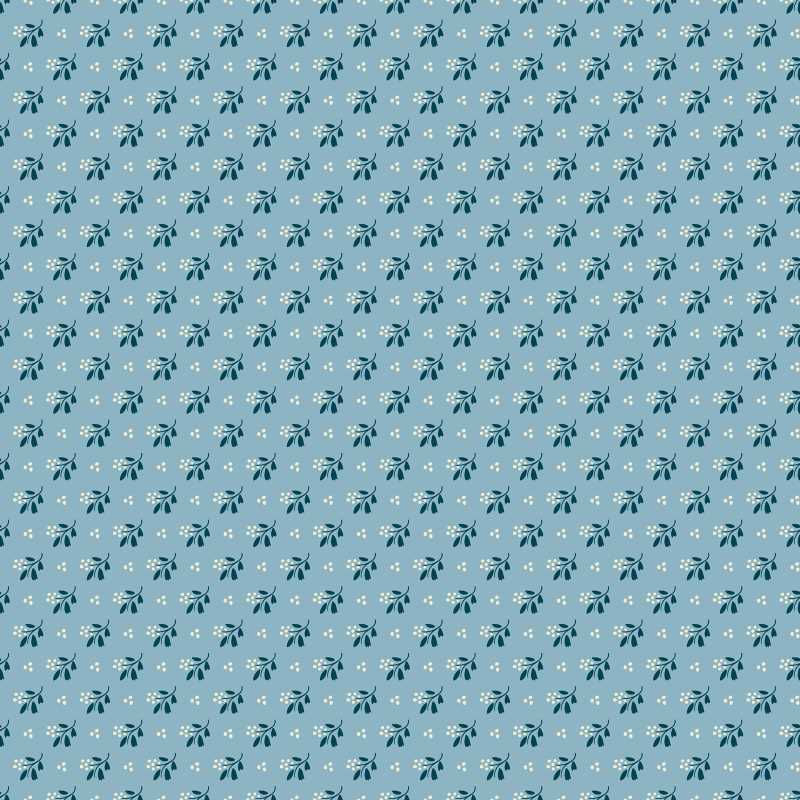 Tissu Patchwork Cosy House "Little Cutie Chambray", Coupon