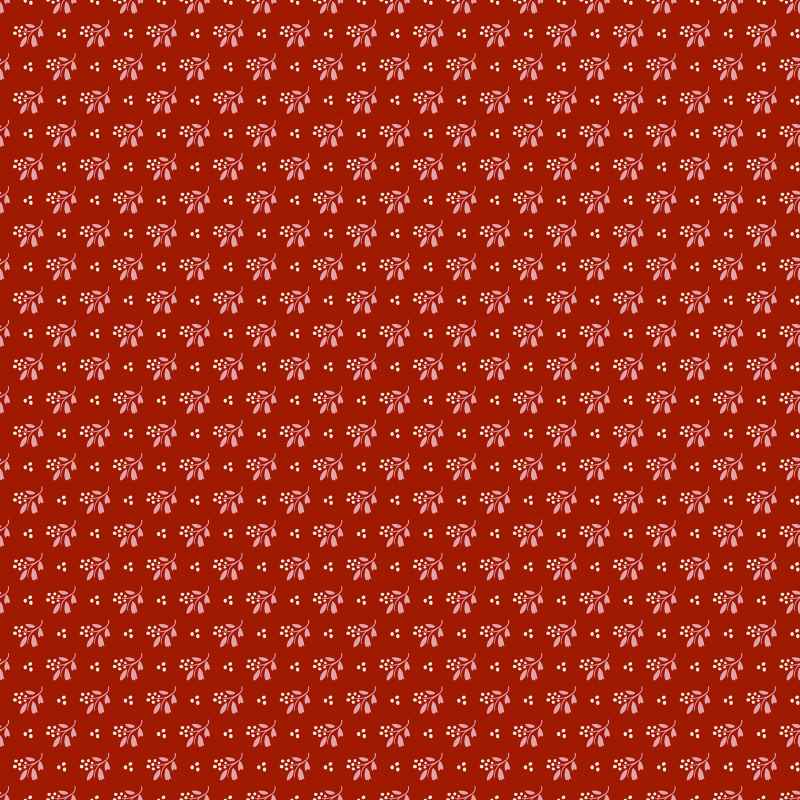 Tissu Patchwork Cosy House "Little Cutie Garnet"