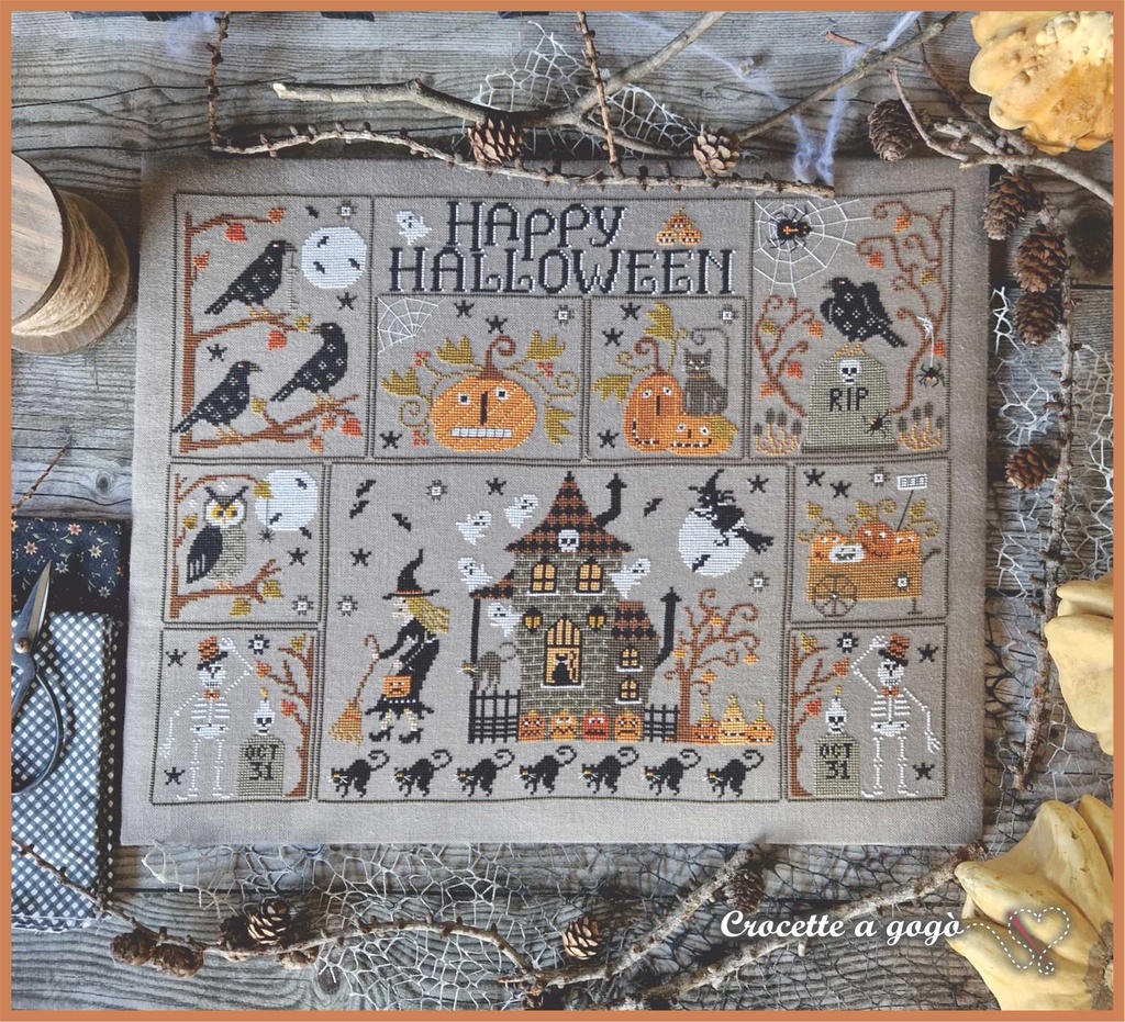 Modèle Points Comptés - Happy Halloween