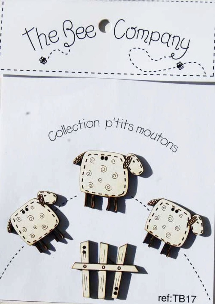 Boutons "Petits Moutons" crème
