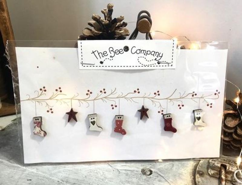 Boutons "Guirlande de Noël - Bottes"