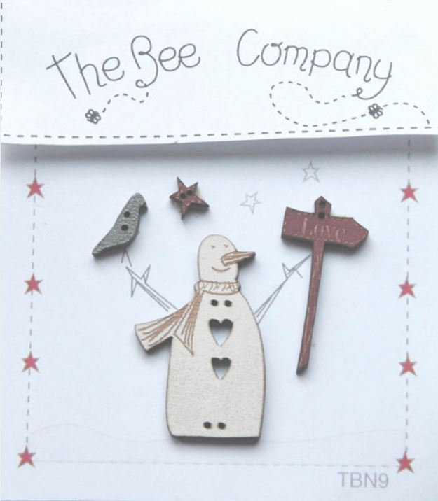 Boutons "Noël - Bonhomme de Neige"