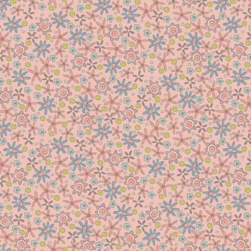 Tissu Patchwork "Simply Be" Flower Field Pink