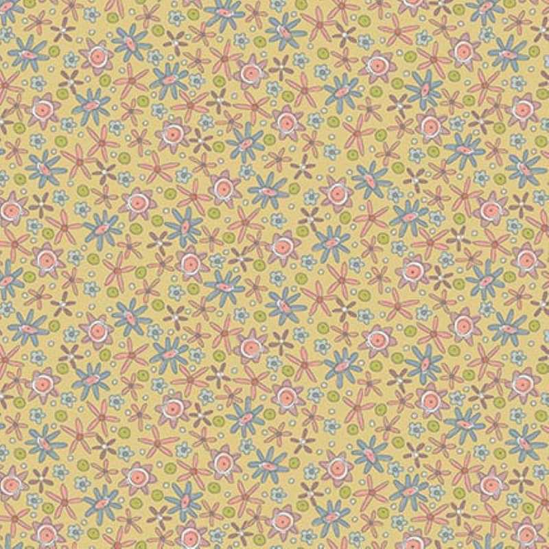 Tissu Patchwork "Simply Be" Flower Field Green