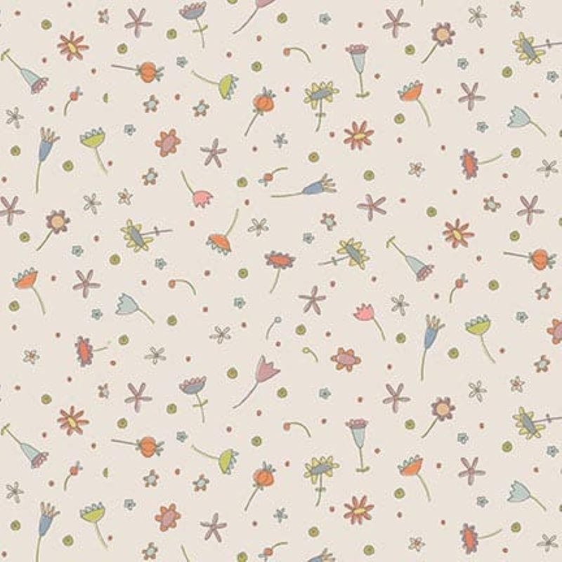 Tissu Patchwork "Simply Be" Scattered Flowers Mist, Coupon