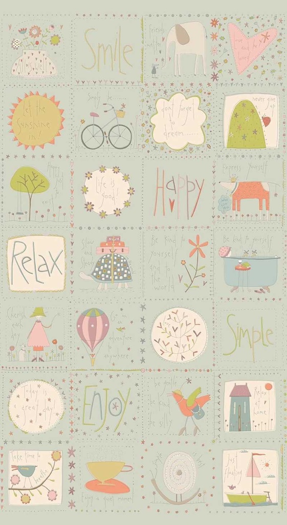 Tissu Patchwork "Simply Be" Panneau Dove Gray