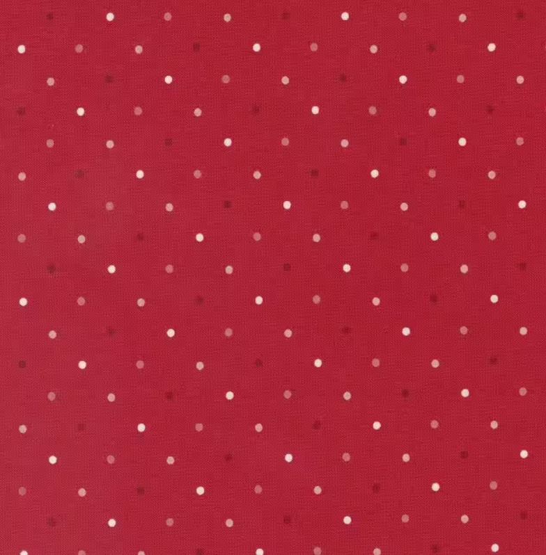 Tissu Patchwork Love Bloom Petit Pois Rouge