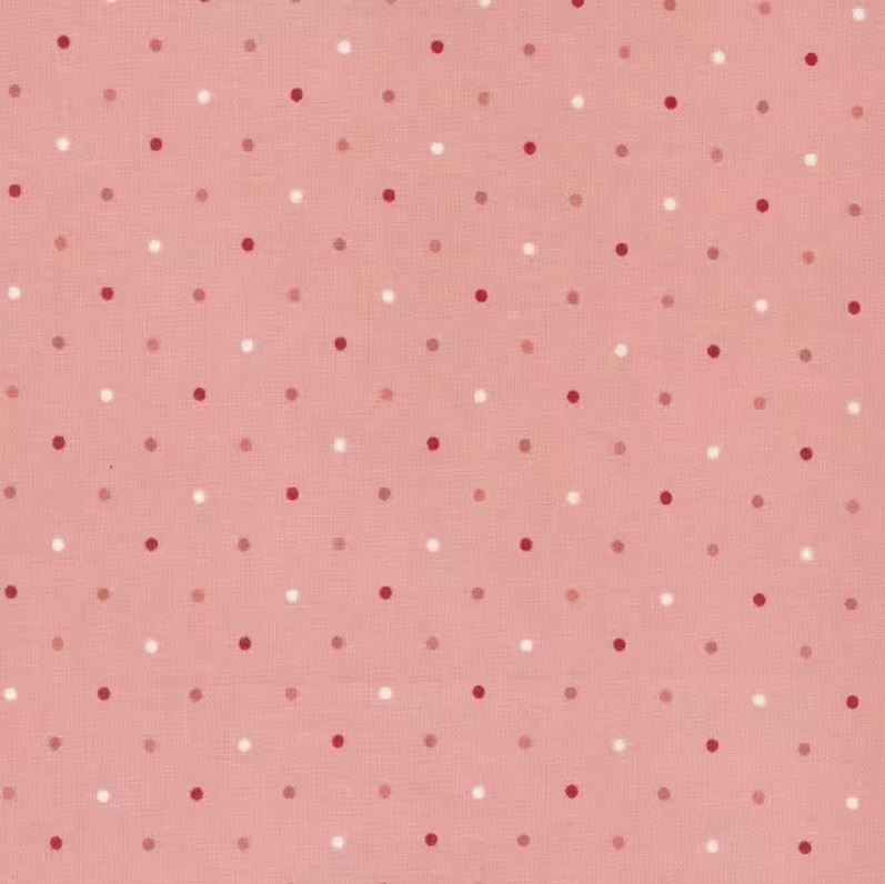 Tissu Patchwork Love Bloom Petit Pois Rose