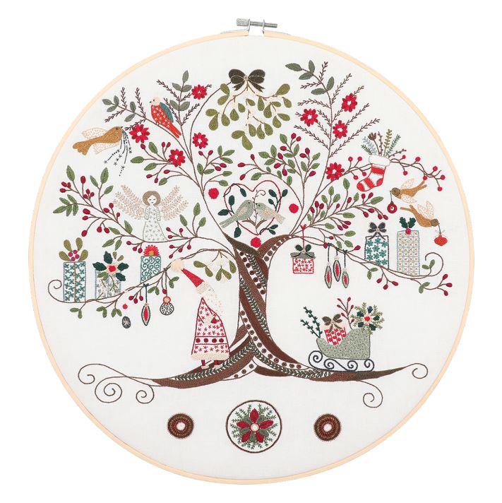 Kit Broderie "Mon Arbre de Vie de Noël" avec tambour