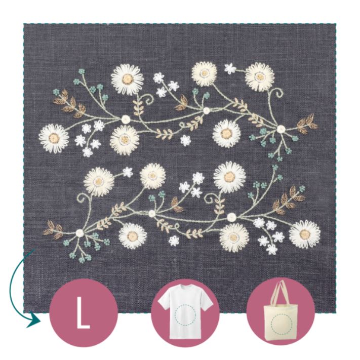 Kit Broderie - Easy Custo "Planche Fleurie Manon"