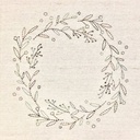 Kit Sashiko _ Couronne de Noël