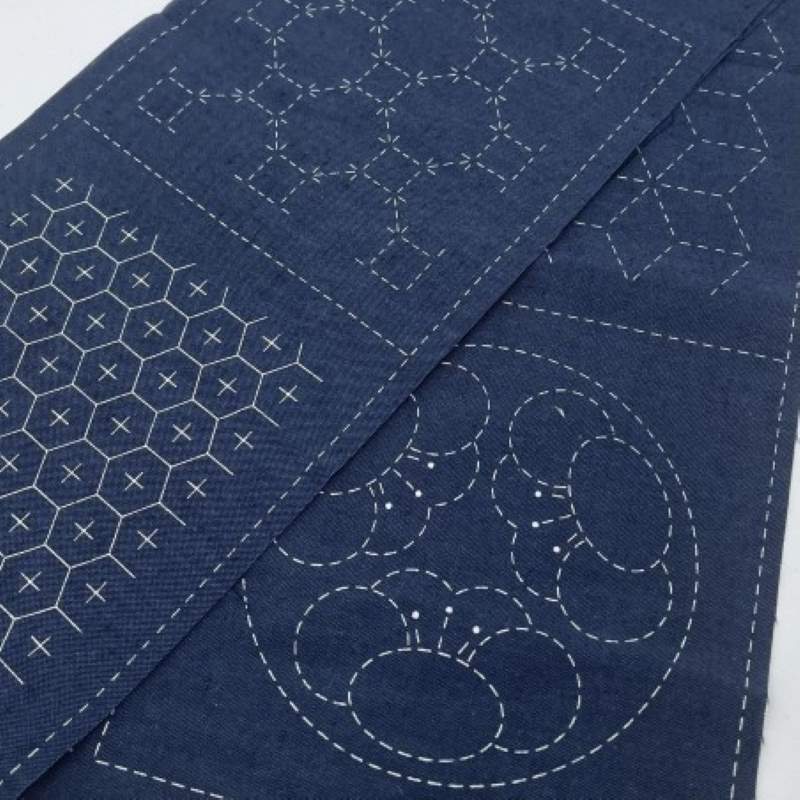 Panneau Sashiko Seven Treasures Marine