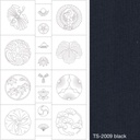 Panneau Sashiko Crests Susan Briscoe - Noir