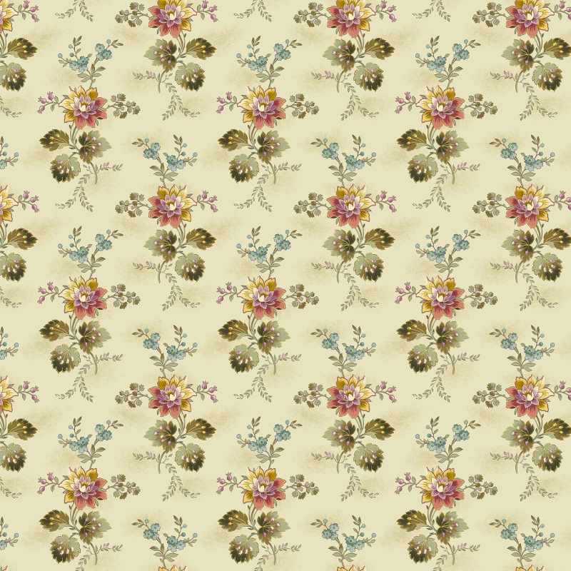 Tissu Patchwork Dahlia Cardinal Flower Cream, Coupon