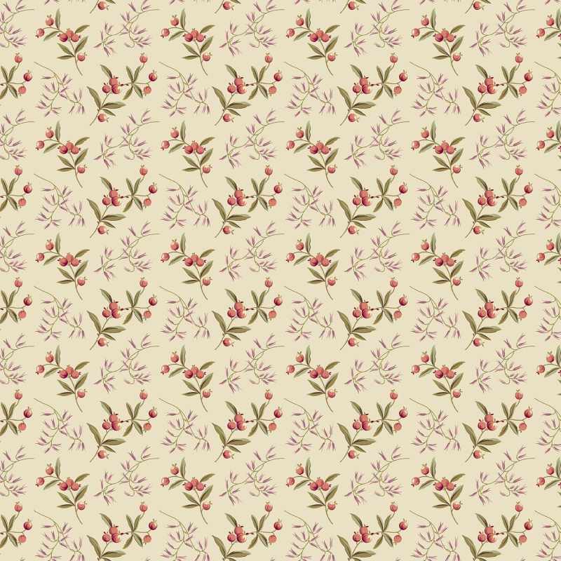 Tissu Patchwork Dahlia Corralberry Cream