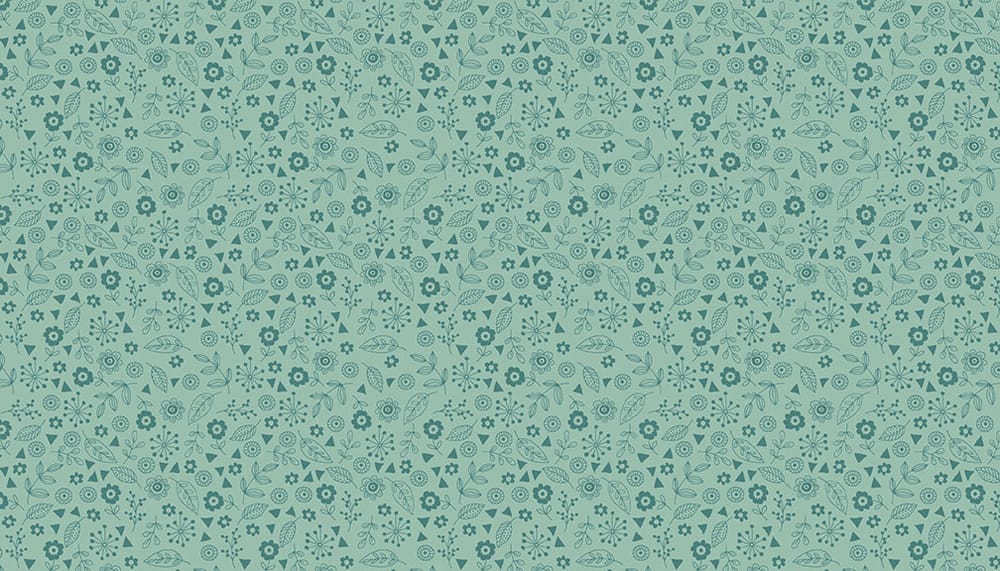 Tissu Patchwork Forest Doodle Ditzy Turquoise