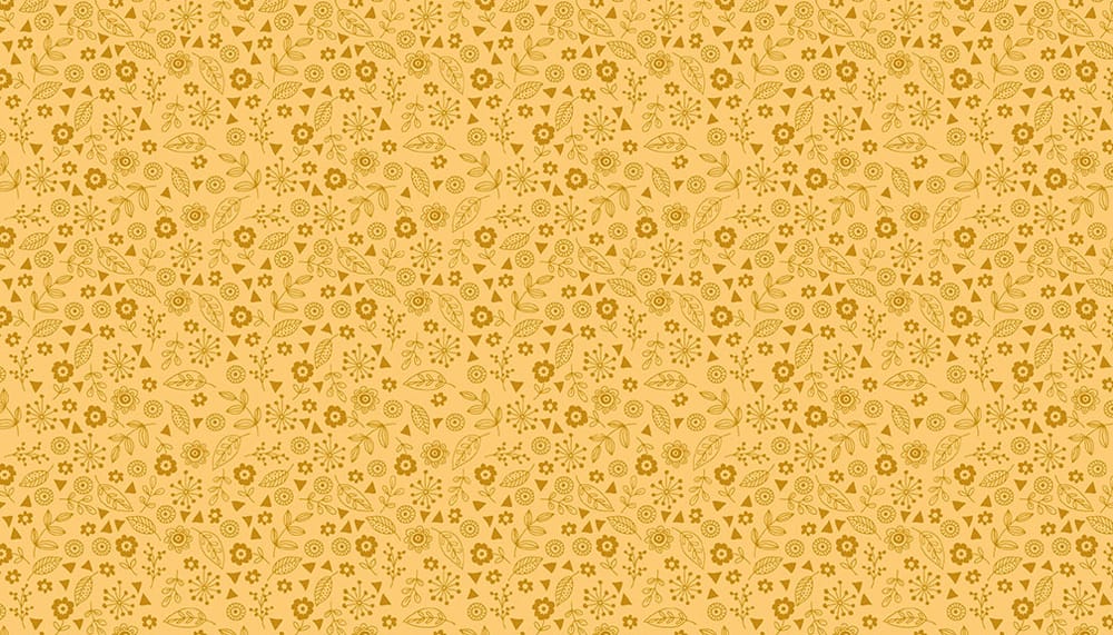 Tissu Patchwork Forest Doodle Ditzy Yellow, Coupon