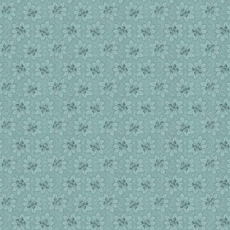 Tissu Patchwork Dahlia Tree Berry Teal