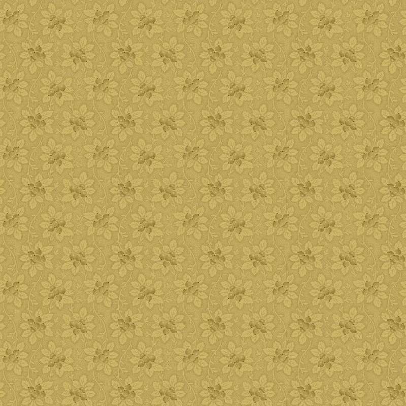 Tissu Patchwork Dahlia Tree Berry Ochre