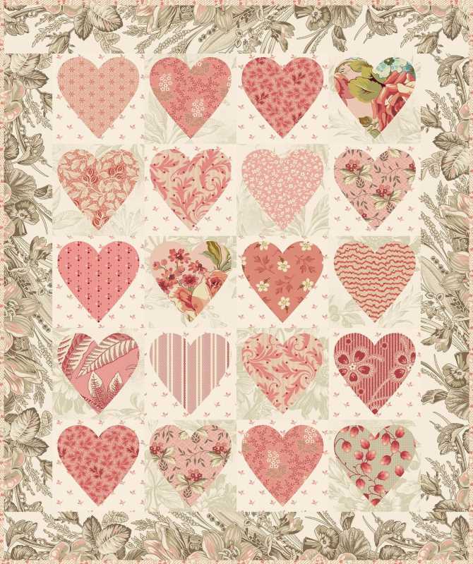 Modèle Patchwork Little Heart de Edyta Sitar