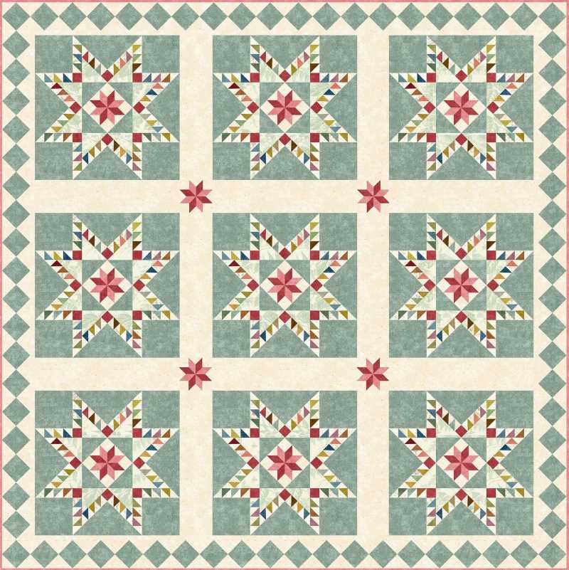 Modèle Patchwork Heritage Feathered Star de Edyta Sitar