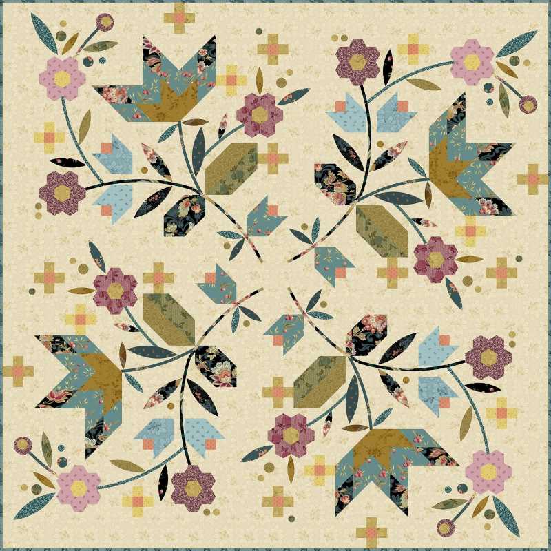 Modèle Patchwork Pennsylvania - Dahlia de Edyta Sitar