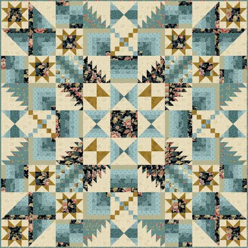 Modèle Patchwork Arizona - Dahlia de Edyta Sitar