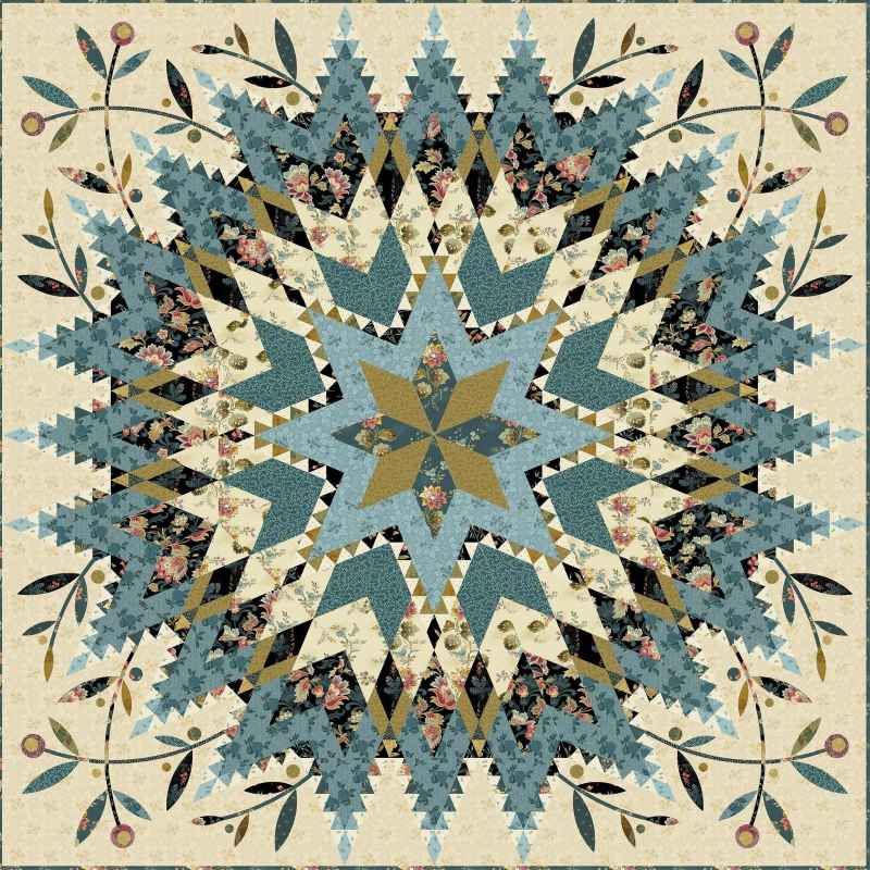 Modèle Patchwork Dahlia Star de Edyta Sitar