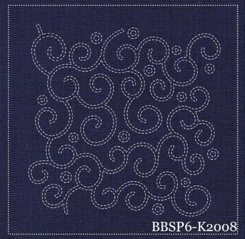 Bloc Sashiko Karakusa _ Marine