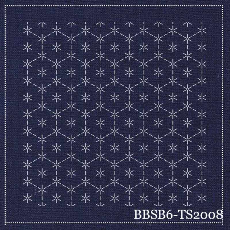 Bloc Sashiko Ecaille de Tortue _ Marine