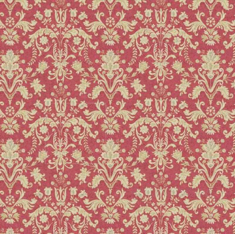 Tissu Patchwork Farmhouse Damask Ruby