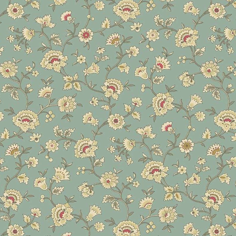 Tissu Patchwork Farmhouse Flourish Dusty Teal, Coupon