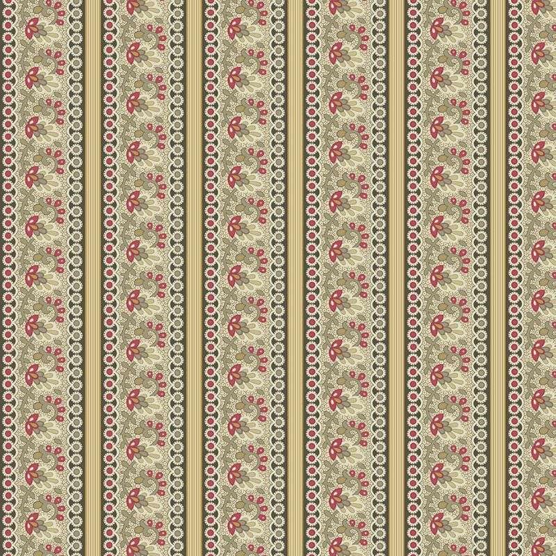 Tissu Patchwork Farmhouse Lace Ruby, Coupon