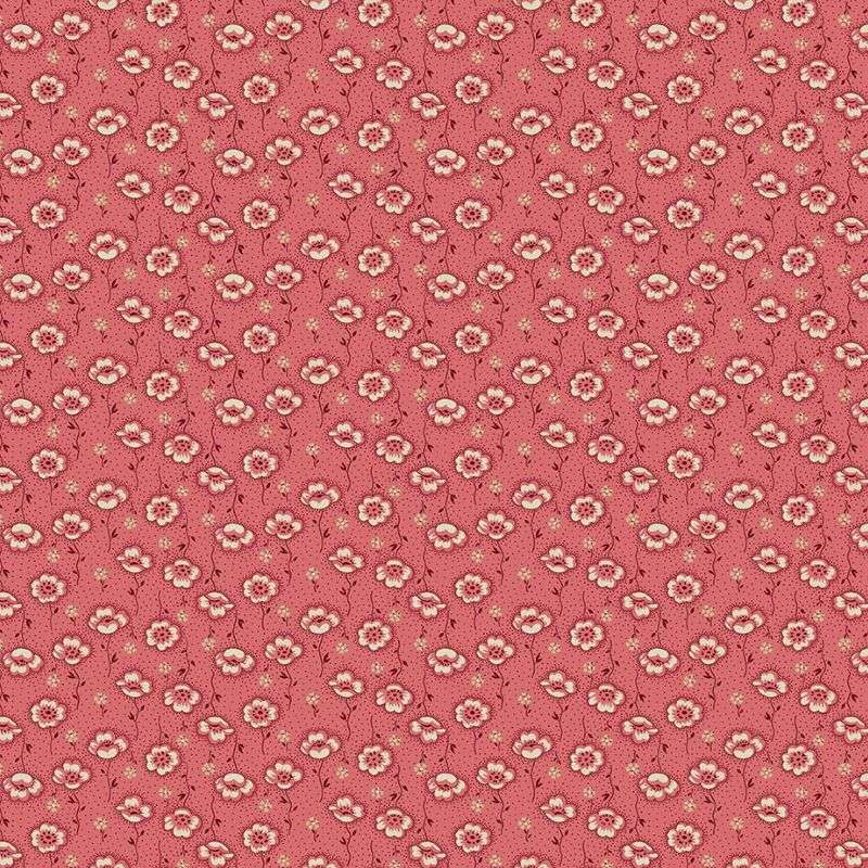 Tissu Patchwork Farmhouse Poppy Coral