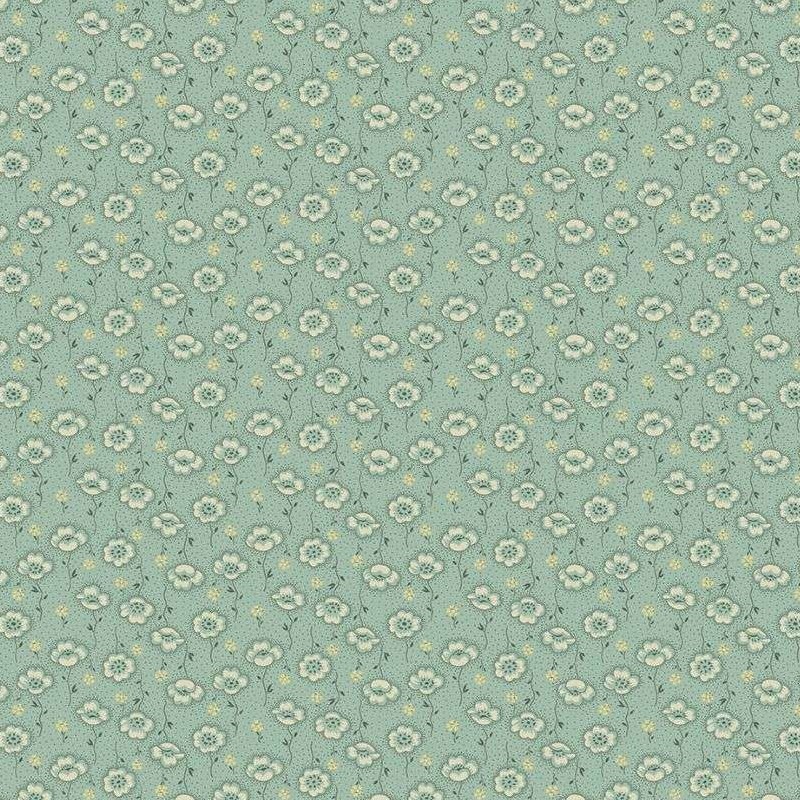 Tissu Patchwork Farmhouse Poppy Dusty Teal