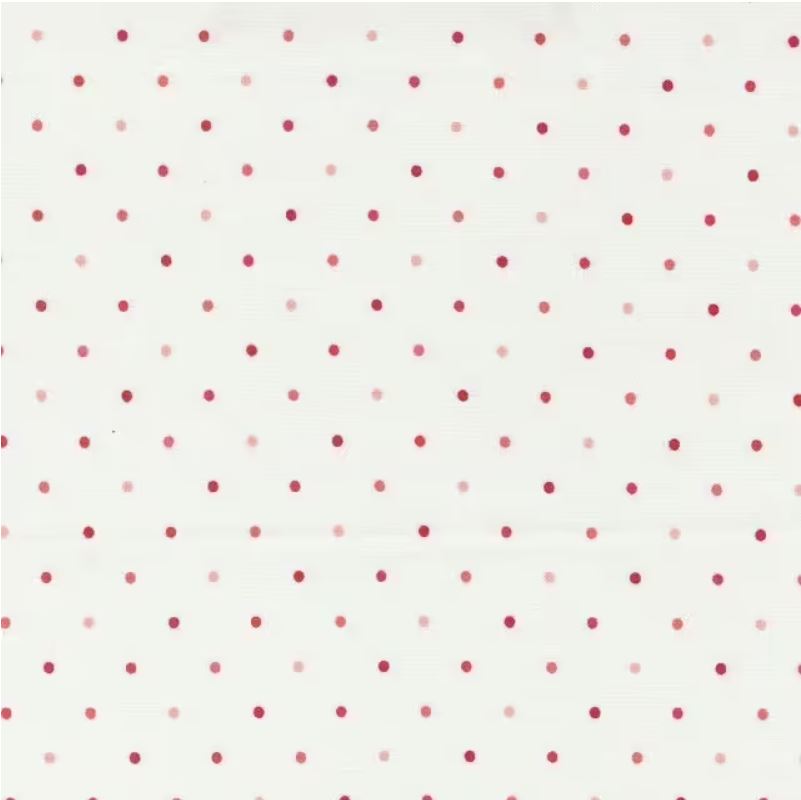 Tissu Patchwork Love Bloom Petit Pois blanc, Coupon