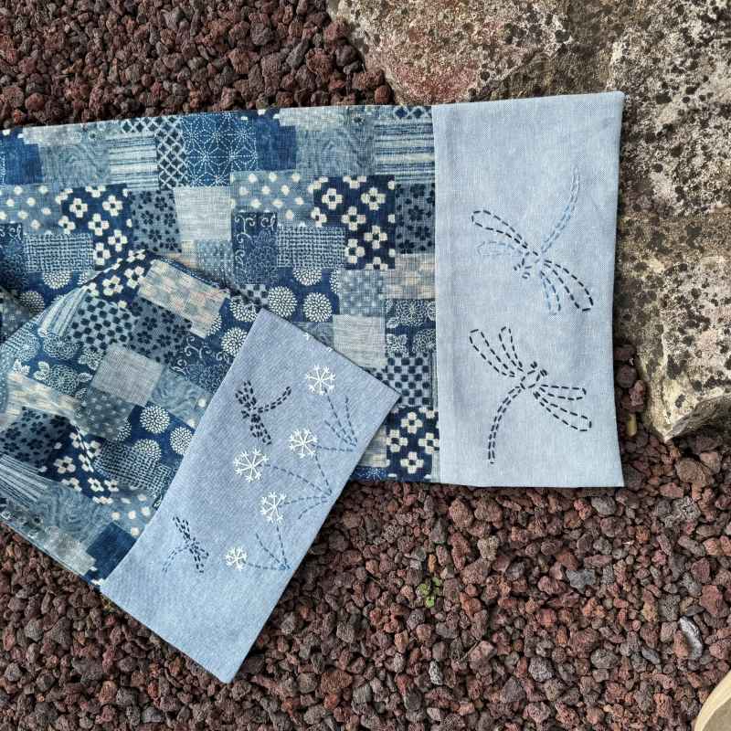 Modèle Patchwork _ Echarpe Envolée de Libellules